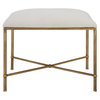Avenham Small Gold Framed Bench, Benche by Uttermost, 24" width x 20" height x 16" depth thumbnail 1