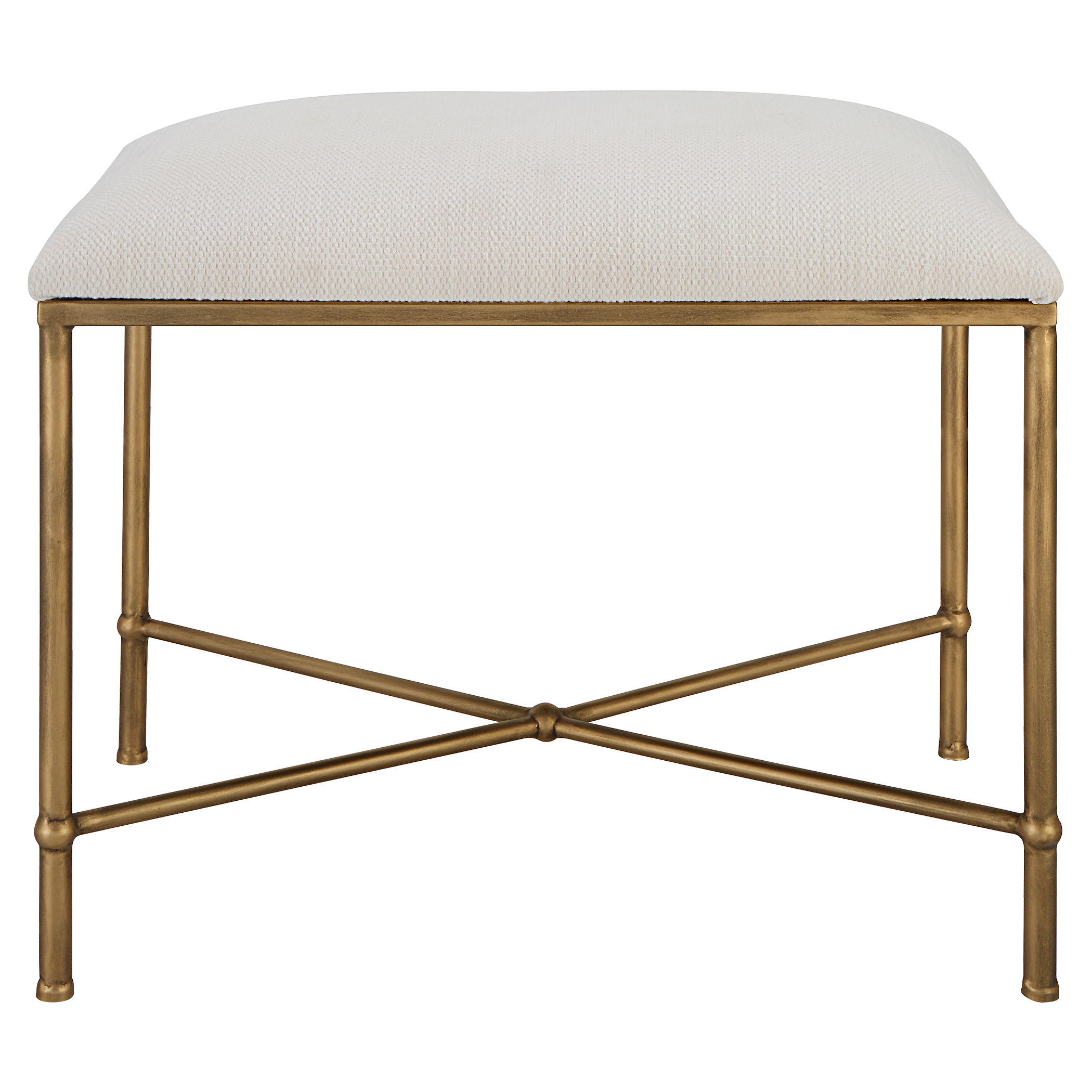 Avenham Small Gold Framed Bench large image 