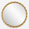 Nacala Round Gold Mirror, by Uttermost, 39.37" width x 39.37" height x 1.69" depth thumbnail 1