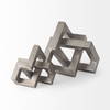 Link Small Silver Metal Sculpture Decorative Object, by Mercana, 7" length x 7.09" width x 7.09" height thumbnail 9