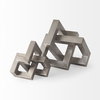 Link Small Silver Metal Sculpture Decorative Object, by Mercana, 7" length x 7.09" width x 7.09" height thumbnail 9