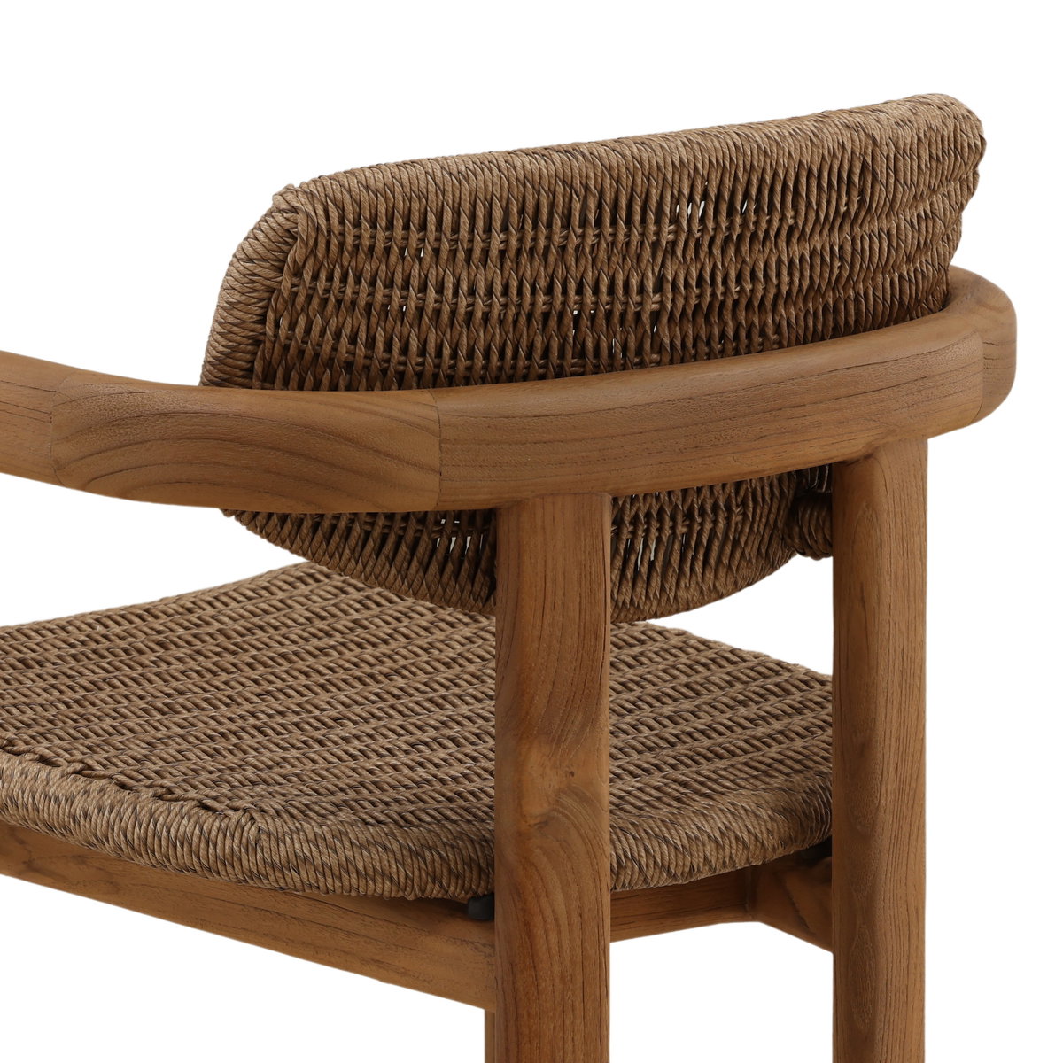 Alva Outdoor Dining Chair Light Brown, by Dovetail, 22.04" width x 30.9" height x 21.37" depth View 6