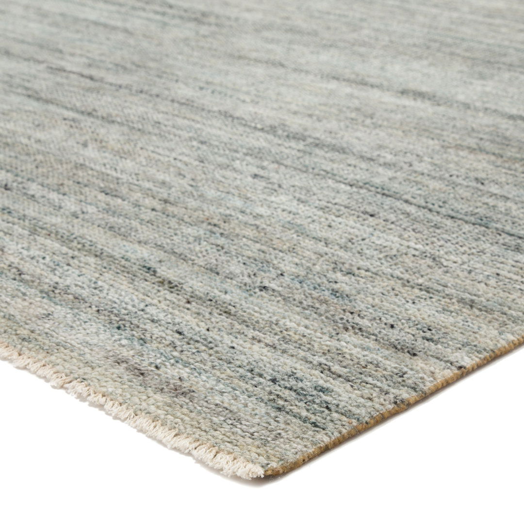 Jaipur Living Origin SAG02 Handknotted Solid Light Blue and Light Gray Area Rug (12'x15') large image 