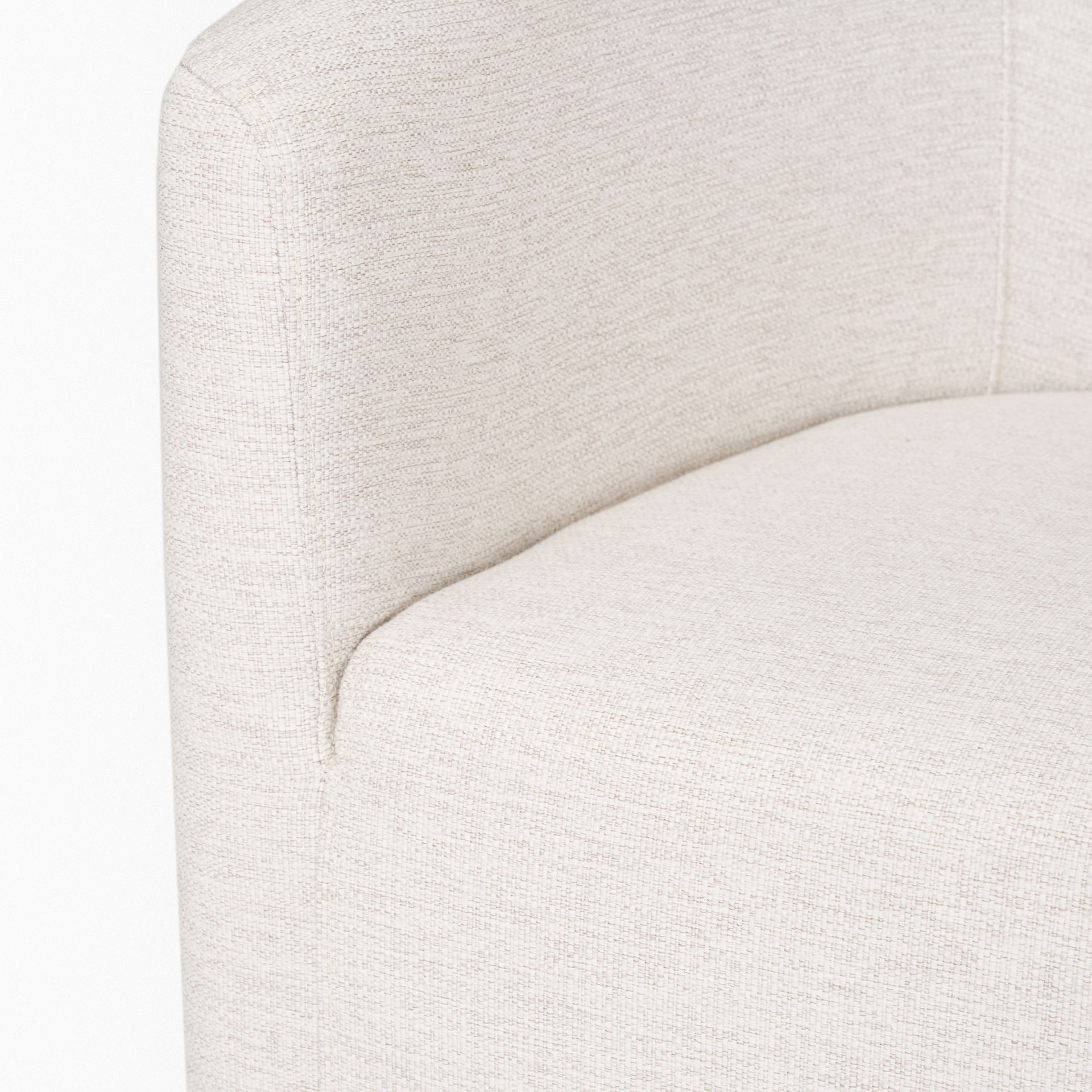 Sondra Oatmeal Performance Fabric Upholstered Club Dining Chair large image 