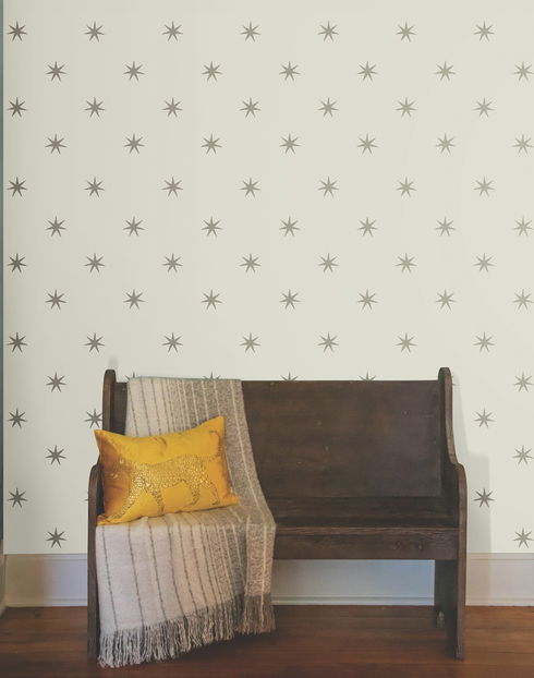 Star Splendor Wicker & Metallic Glint Peel & Stick Wallpaper