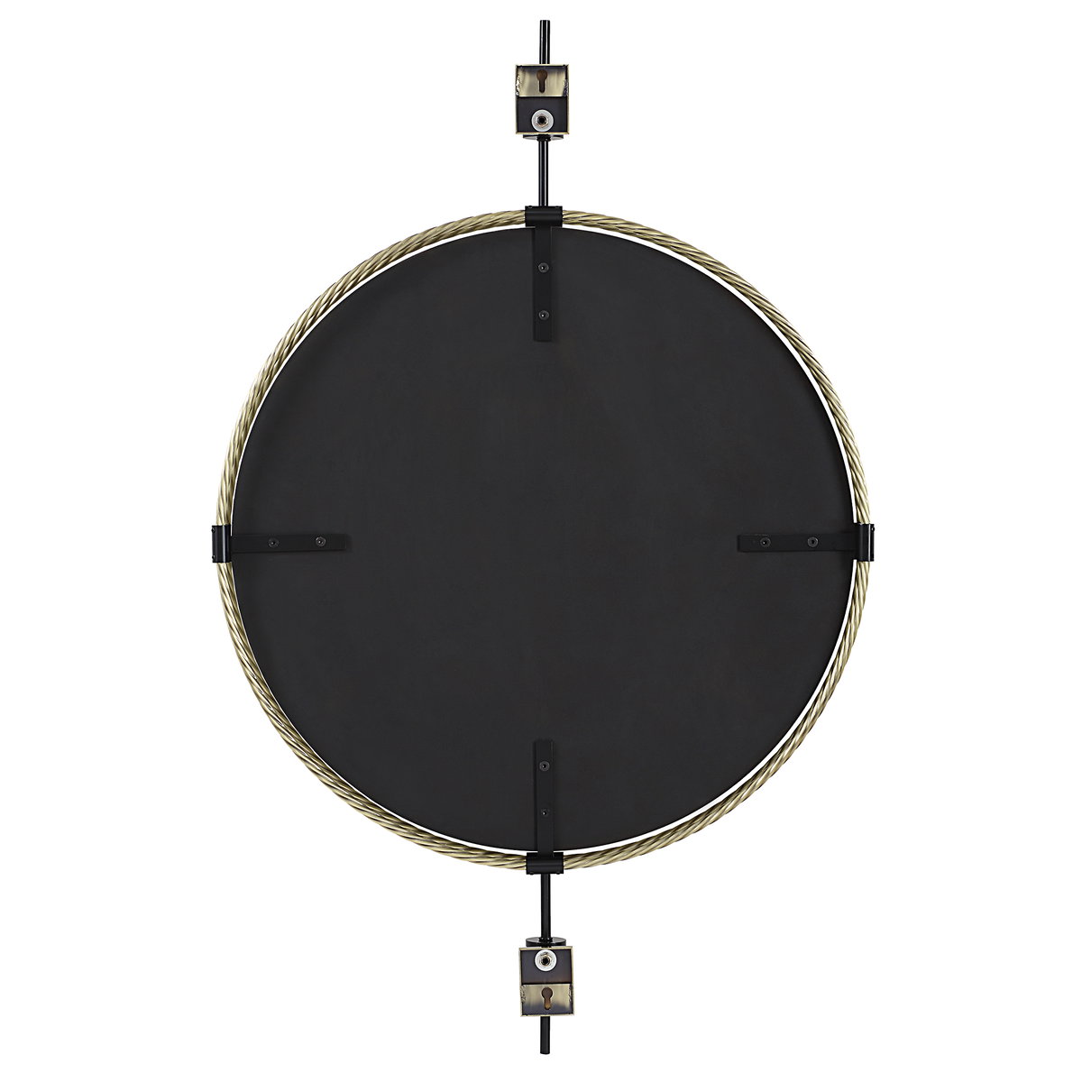 Guardrail Round Mirror, by Uttermost, 31" width x 47.75" height x 3.75" depth View 9