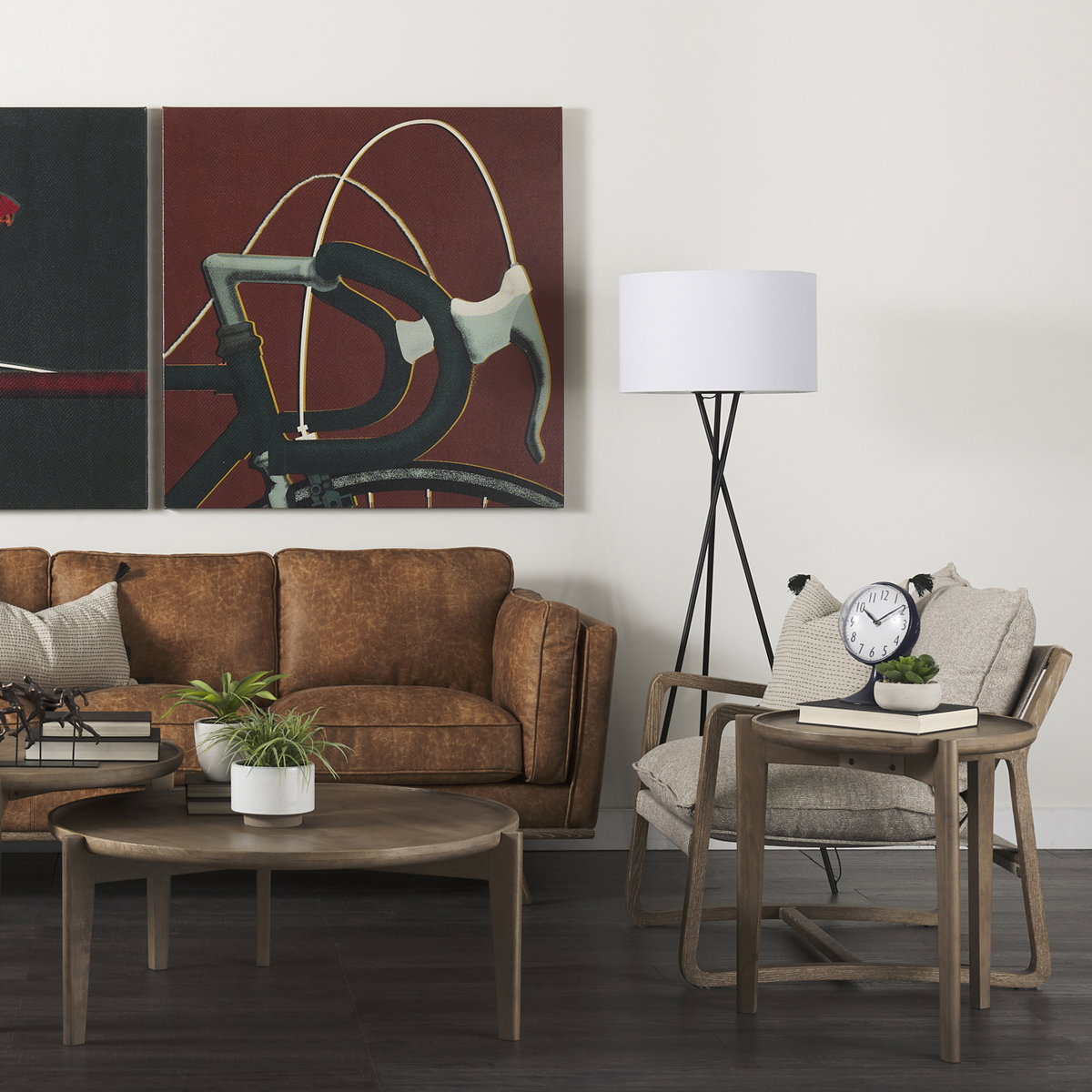 Brayden 28.3L x 34.1W x 35H Light Brown Wood with Beige Fabric Seat Accent Chair, by Mercana, 28.35" length x 34.06" width x 35.04" height View 4