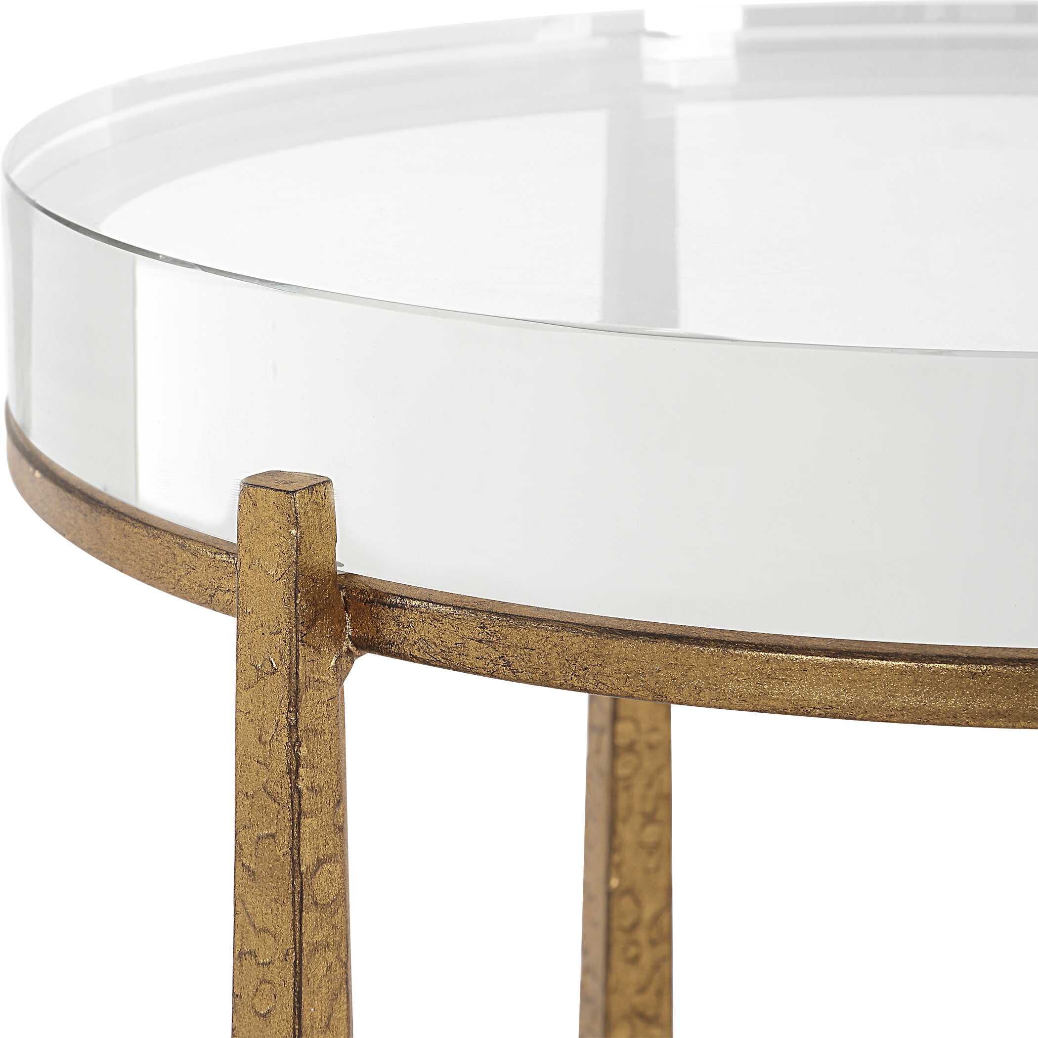 Midas Antique Gold Accent Table, Furniture by Uttermost, 13.5" width x 24.25" height x 13.5" depth View 7