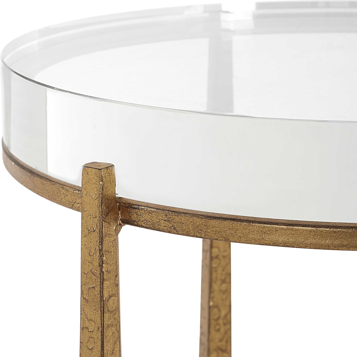 Midas Antique Gold Accent Table, Furniture by Uttermost, 13.5" width x 24.25" height x 13.5" depth View 7