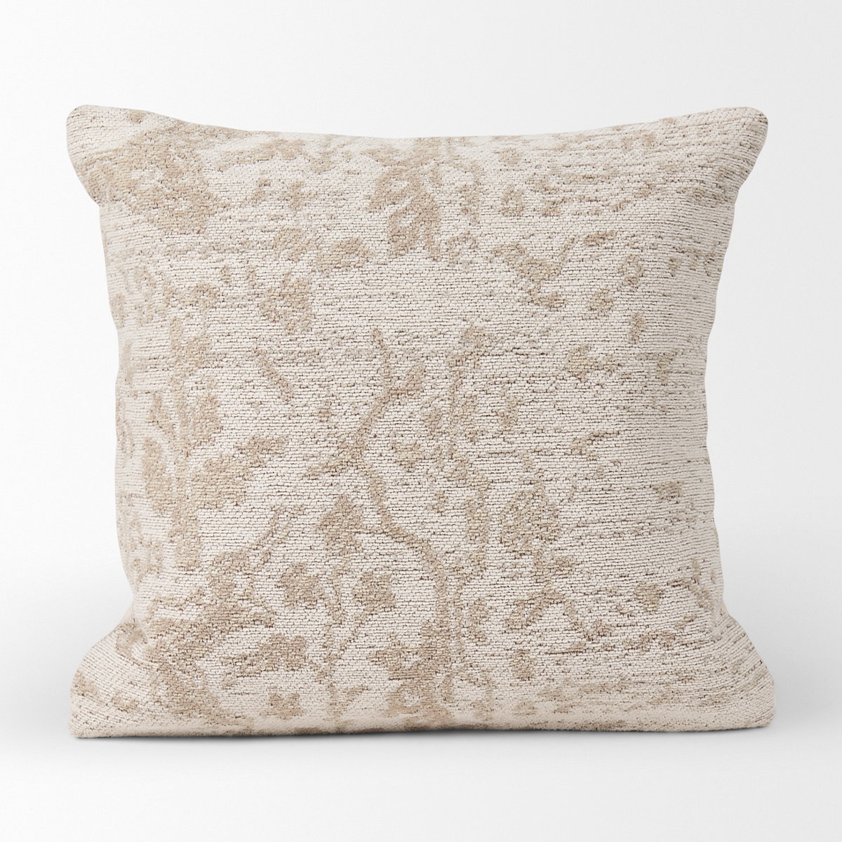 Khloe Cream Square Pillow Cover, Decorative Pillow by Mercana, 20" length x 0.5" width x 20" height View 5