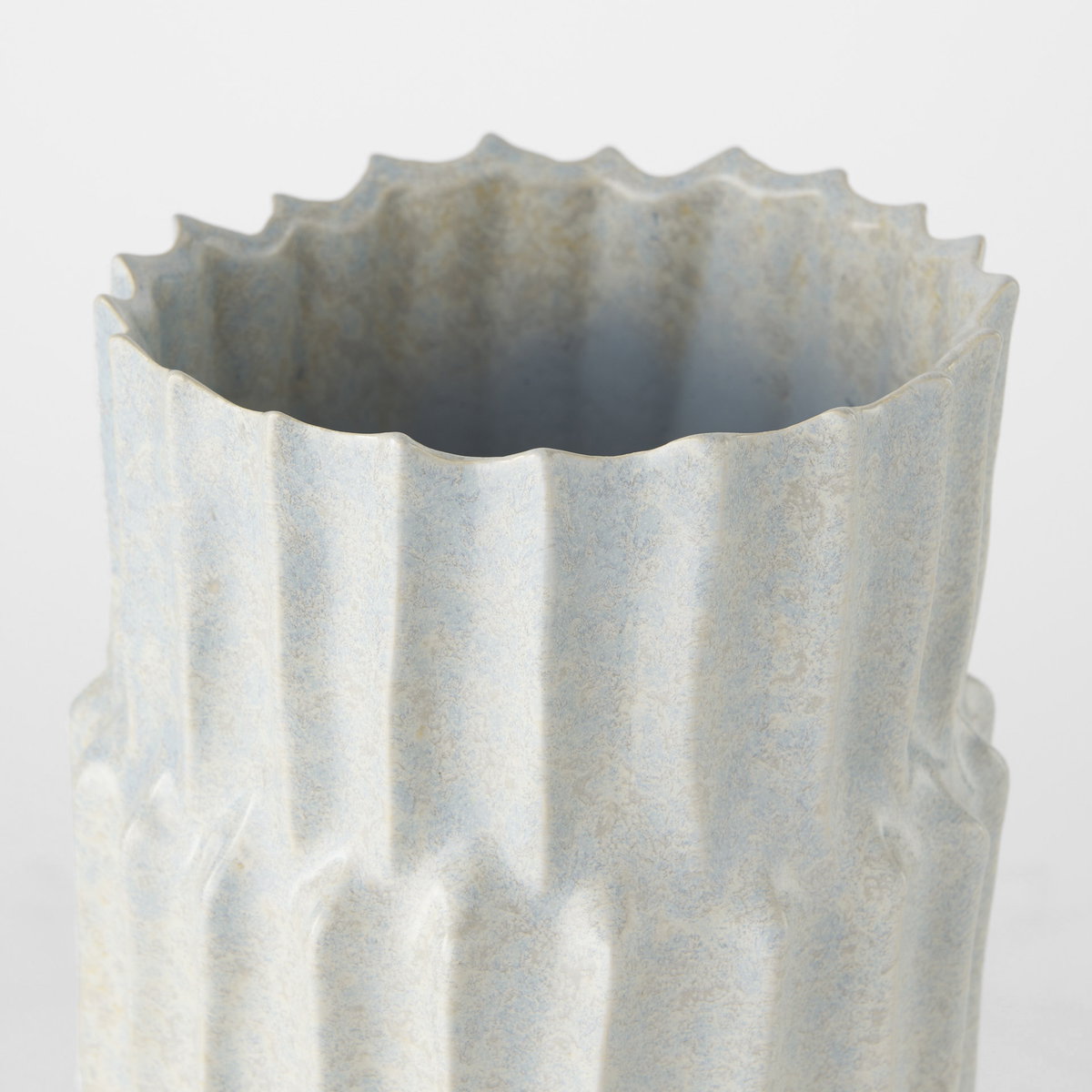 Cardon 14.4H Gray Ceramic Vase, by Mercana, 7.48" length x 7.48" width x 13.78" height View 6