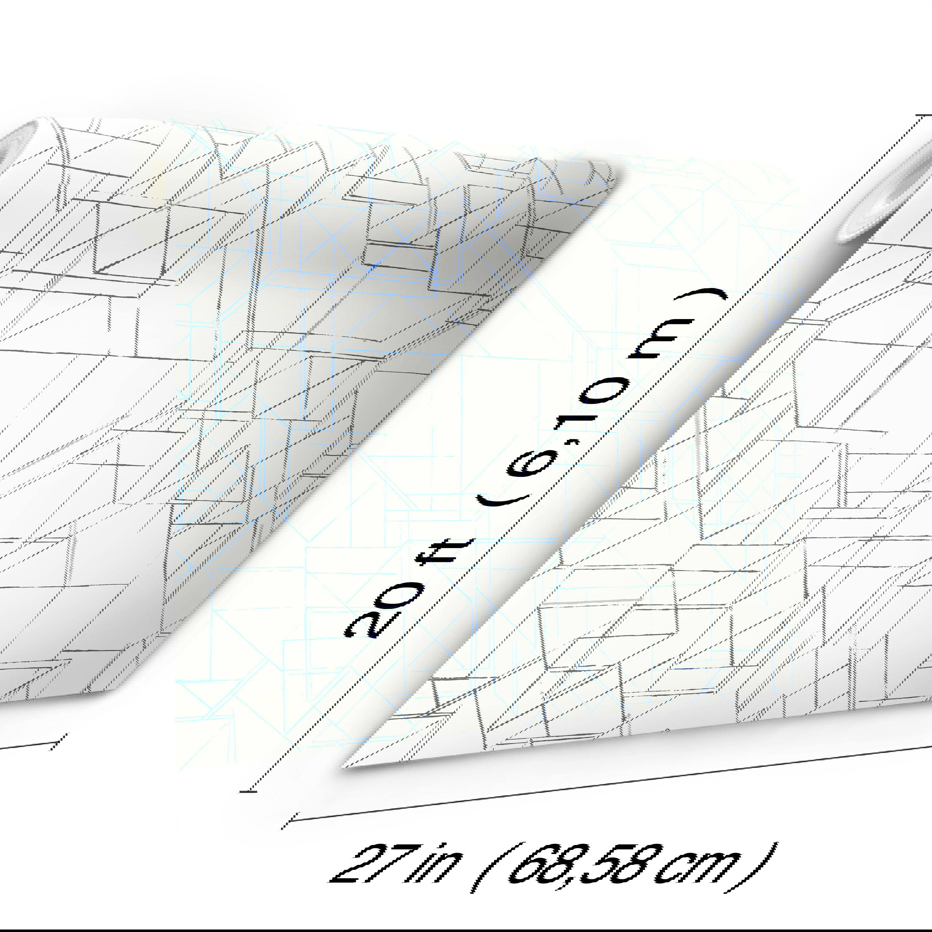 Prism Schematics Cobalt Peel & Stick Wallpaper, by York Wall, 20' length x 2'3" width x 0.02" depth View 7