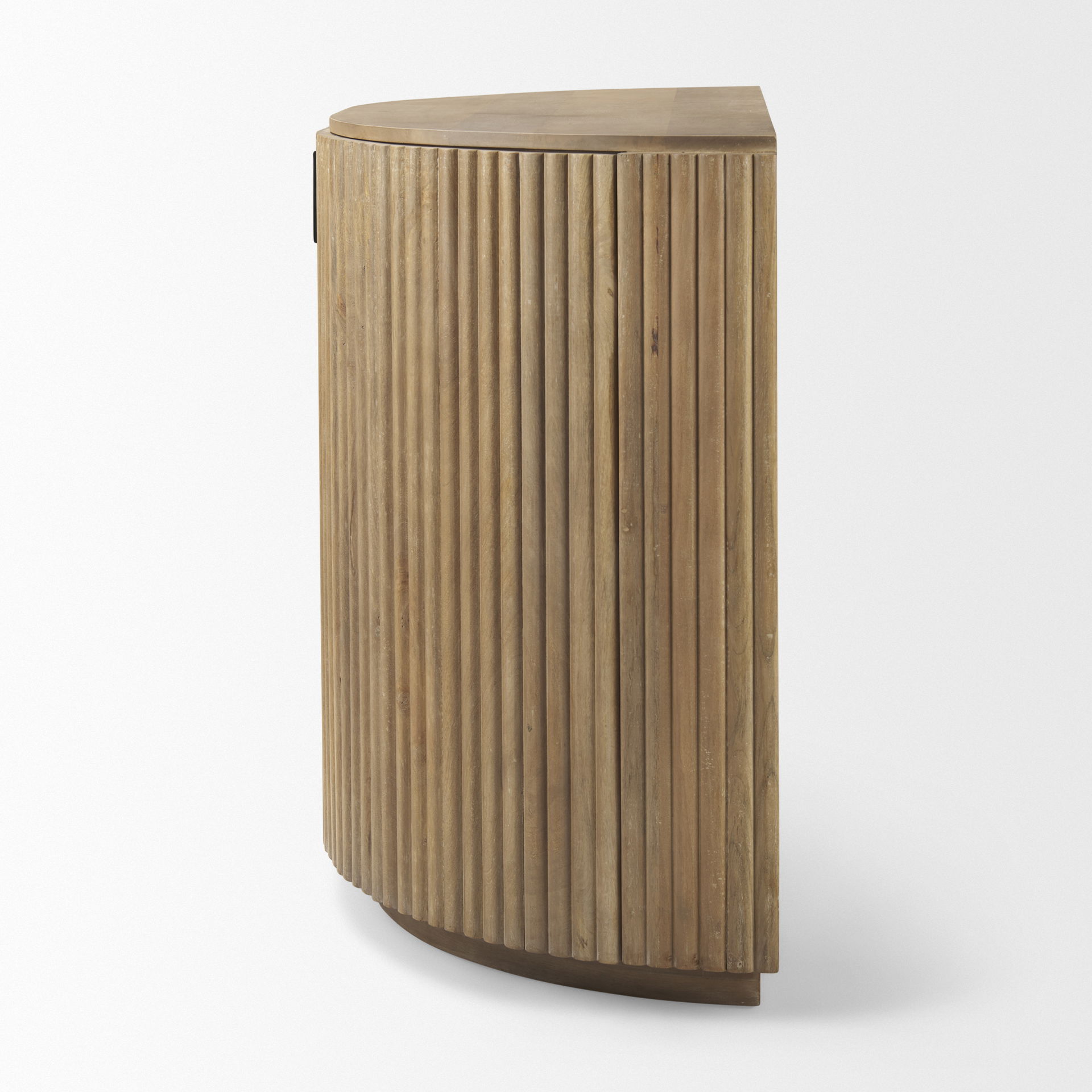 Terra Fluted Light Brown Wood 2-Door Accent Cabinet large image 