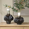 Umbrian White & Brown Gourd Vases Set/2, by Uttermost, 8.5" width x 13.25" height x 8.5" depth thumbnail 2