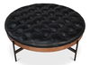 Corbet Cocktail Ottoman Onyx Black Lthr, Coffee Table by Sarreid, 39" length x 39" width x 16" height thumbnail 9