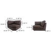 Thurlow Corner Chair Espresso Brown Leather thumbnail 6