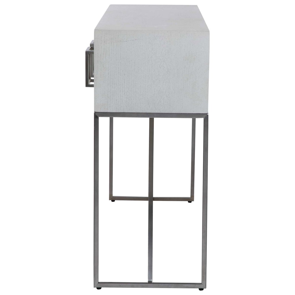 Abaya White Console Table, by Uttermost, 54" width x 32" height x 14" depth View 6