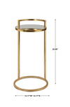 Cailin Gold Accent Table, Side & End Table by Uttermost, 14.17" width x 25.98" height x 14.17" depth thumbnail 3