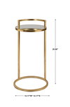 Cailin Gold Accent Table, Side & End Table by Uttermost, 14.17" width x 25.98" height x 14.17" depth thumbnail 3