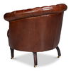 Bastian Armchair, Newark Brown Leather, Seating by Sarreid, 33" length x 33" width x 31" height thumbnail 11