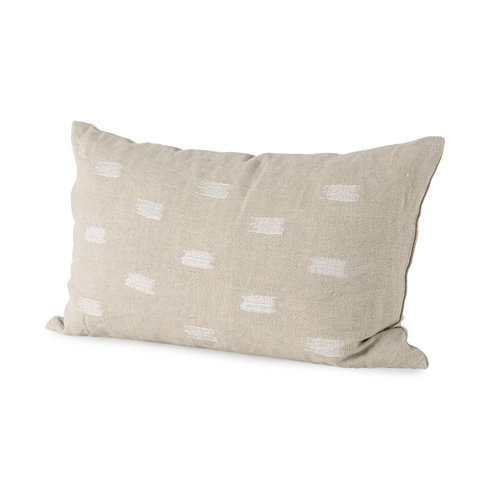 Lacey 13x21 Beige/White Decorative Pillow Cover