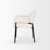 Brently Dining Chair with Cream Boucle Fabric & Matte Black Metal Legs thumbnail 4