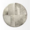 Zahavi 36' Gray Hair-On-hide with Metal Base Ottoman thumbnail 6