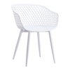 Piazza Outdoor Chair White - Set Of Two, Dining Chair by Moe's Home, 23.5" width x 31.5" height x 22.5" depth thumbnail 3