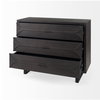 Giselle I 40L x 16W Dark Brown Fir Veneer 3 Drawer Accent Cabinet, Cabinets & Chest by Mercana, 39.96" length x 15.94" width x 31.89" height thumbnail 7