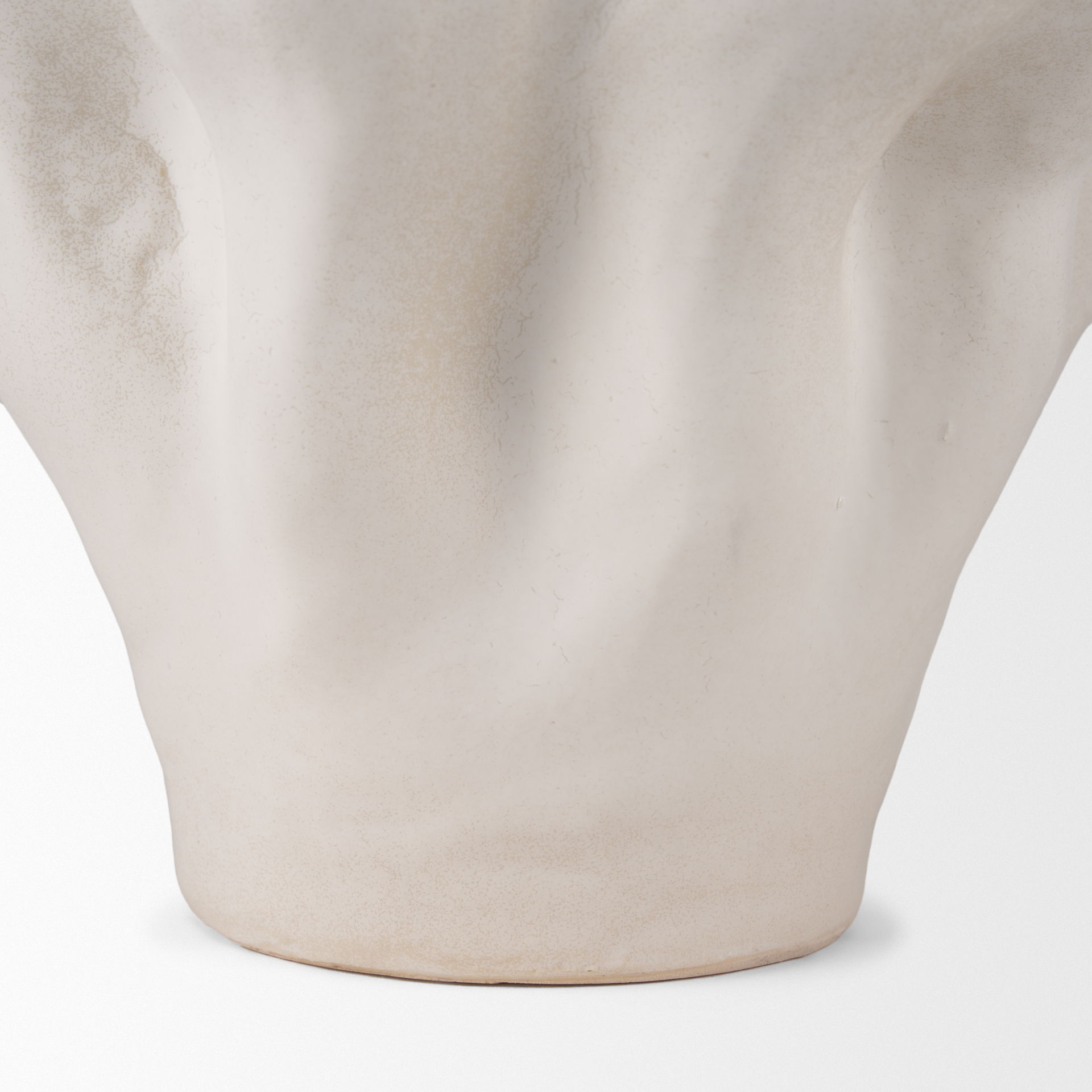 Vanna Sculptural Cream Glazed Ceramic Vase large image 