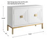 Aiken White 2 Door Cabinet, Cabinets & Chest by Uttermost, 43.25" width x 31.12" height x 16" depth thumbnail 3