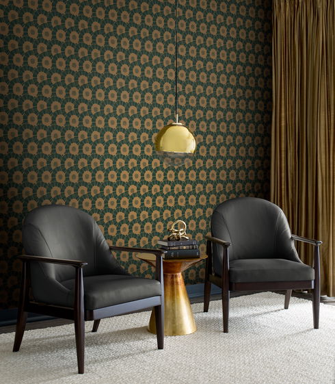 Coco Bloom Metallic Wallpaper