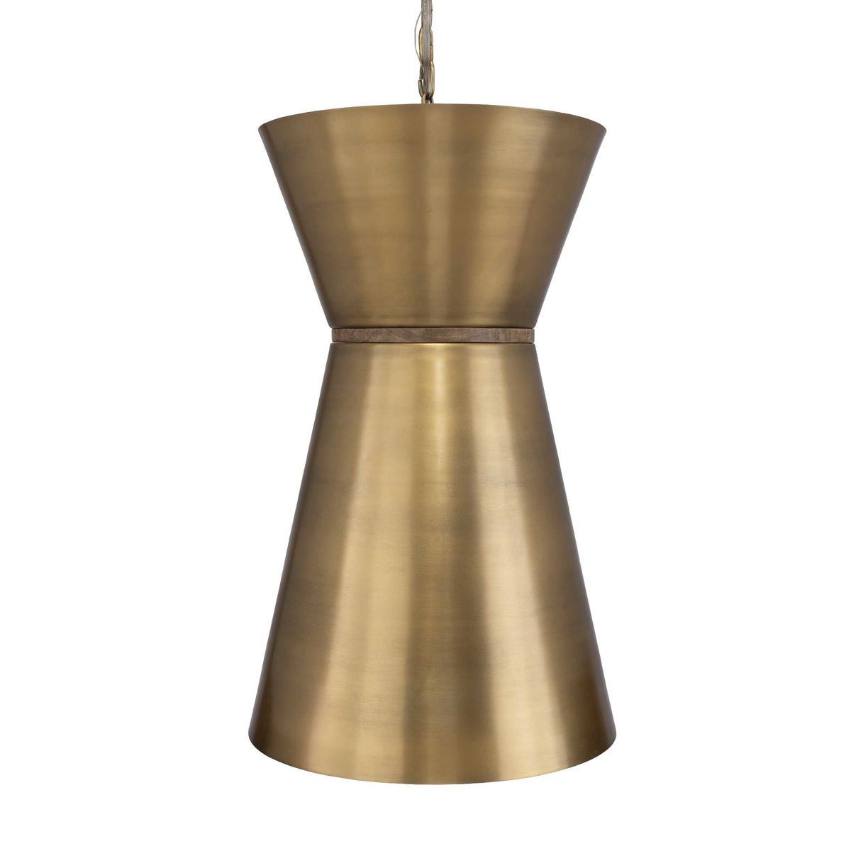 Crocker Brass 1 Light Mini Pendant, Mini Light Pendant by Uttermost, 14.5" width x 23" height x 14.5" diameter x 14.5" depth View 4