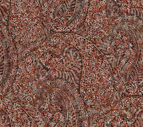 Kashmir Dreams Paisley Red Wallpaper