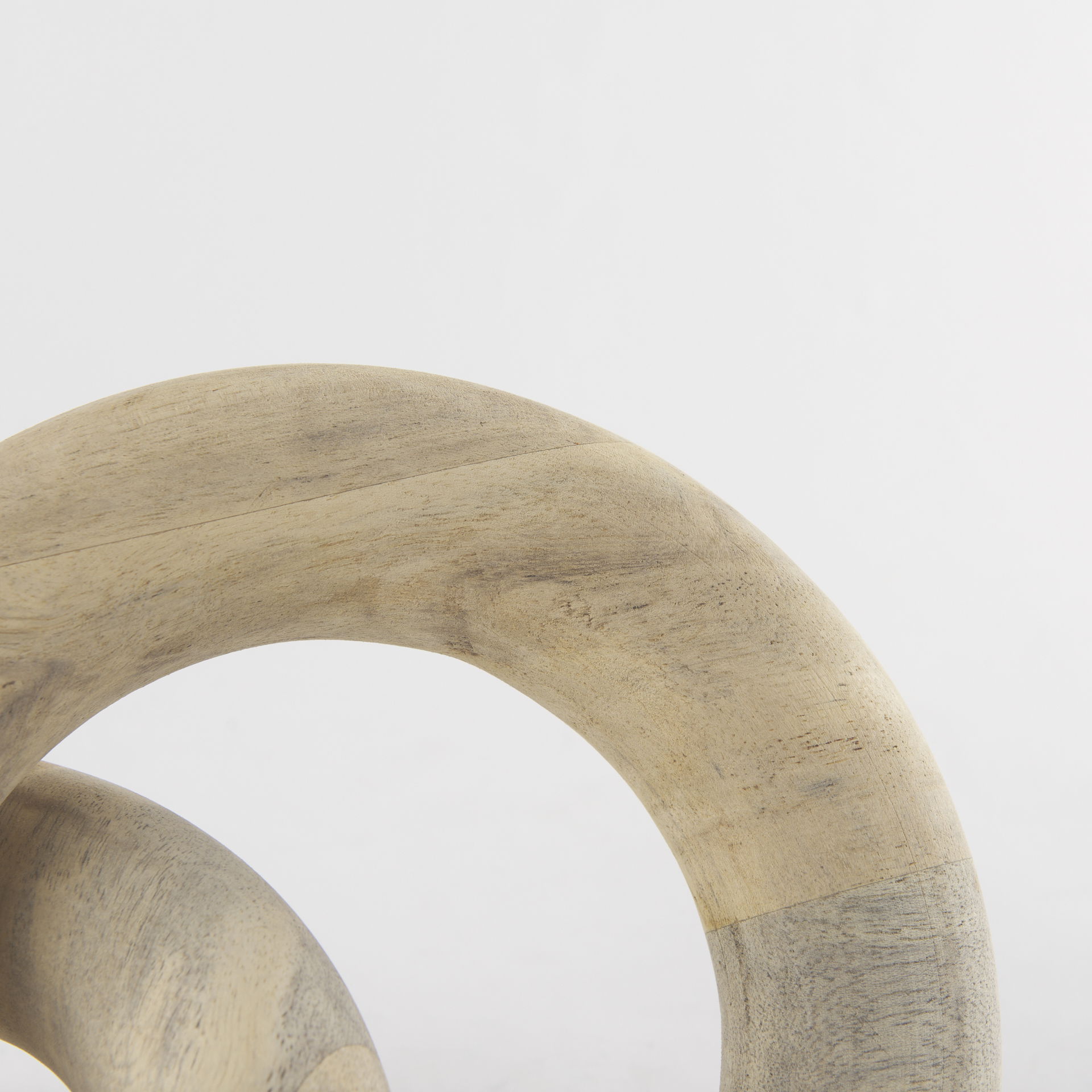 Alize Solid Wood Circular Chain Link Decorative Object, by Mercana, 14" length x 11" width x 8" height View 7