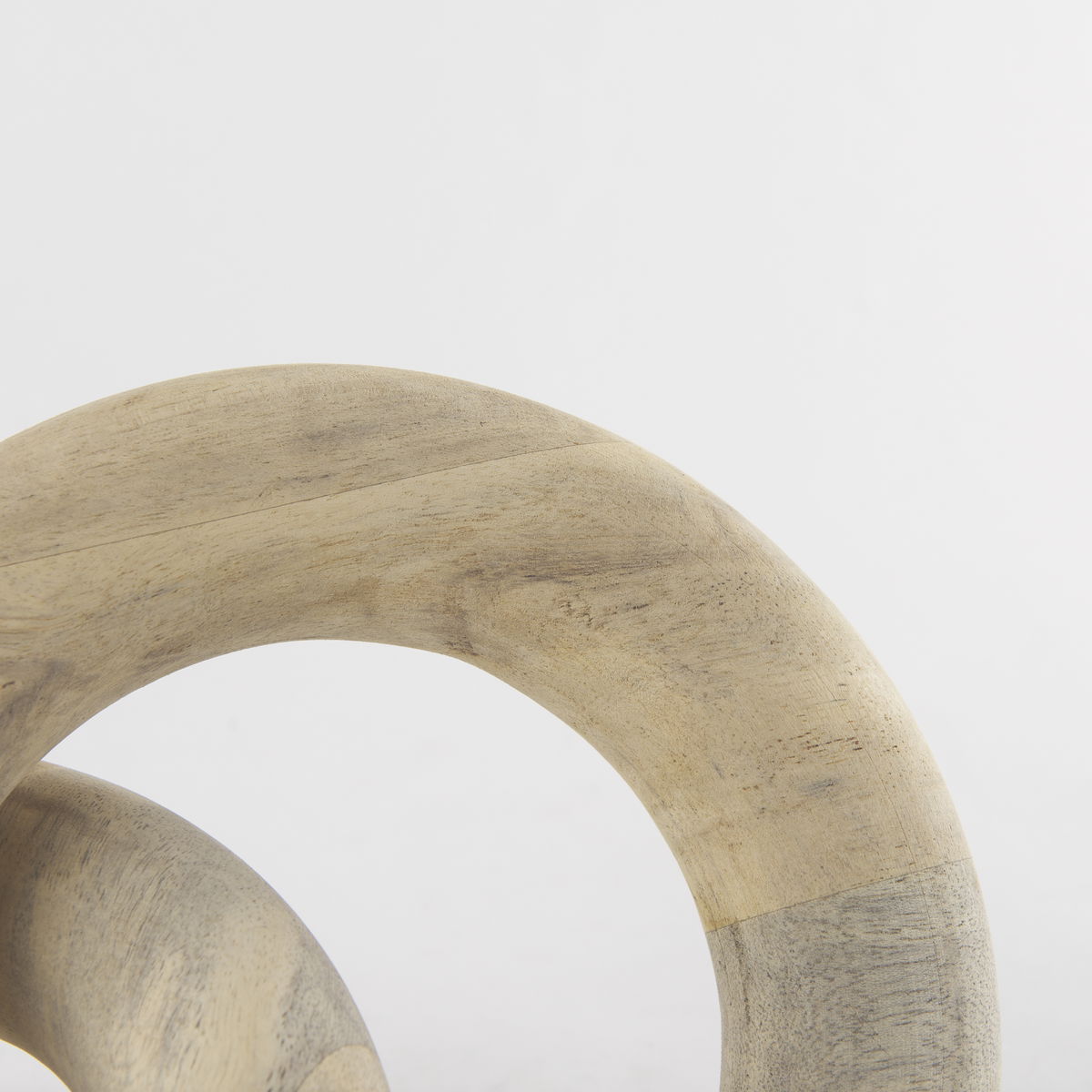 Alize Solid Wood Circular Chain Link Decorative Object, by Mercana, 14" length x 11" width x 8" height View 7