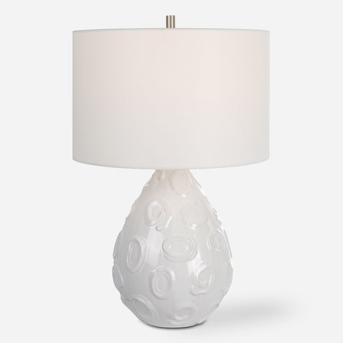 Loop White Glaze Table Lamp