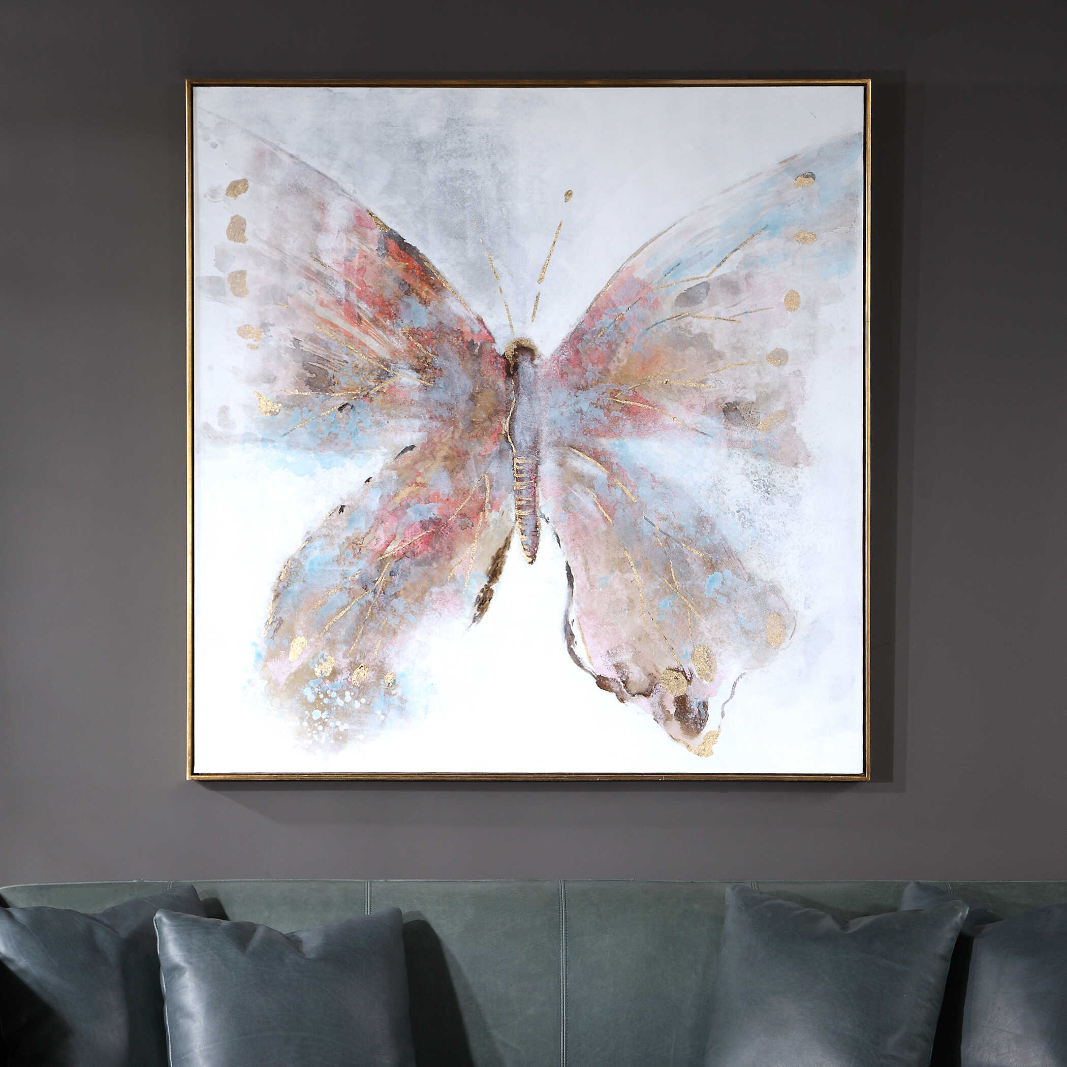 Free Flying Hand Painted Canvas, Painting by Uttermost, 51" width x 51" height x 1.7" depth View 2