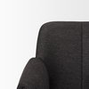 Brently Curved Back Dining Arm Chair | Gray Fabric with Metal, Dining Chair by Mercana, 24.5" length x 29.5" width x 32.5" height thumbnail 12