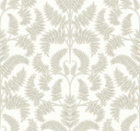 Royal Fern Damask Beige Wallpaper