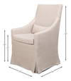 Skirted Arm Chair, by Sarreid, 2'4" length x 2' width x 3'5" height thumbnail 11