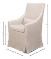 Skirted Arm Chair, by Sarreid, 2'4" length x 2' width x 3'5" height thumbnail 11