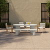 Eris Outdoor Dining Table White, Outdoor Table by Moe's Home, 7'2.5" width x 2'6" height x 2'11.5" depth thumbnail 7
