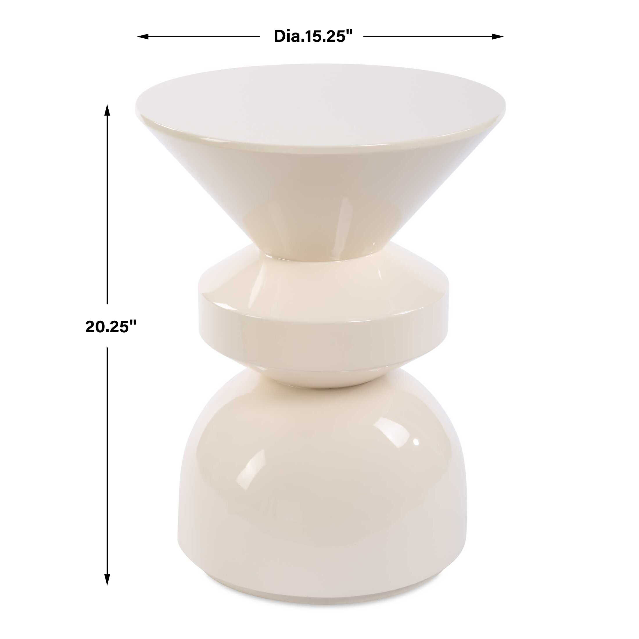 Lyford Modern Accent Table, Furniture by Uttermost, 15.25" width x 20.25" height x 15.25" depth View 2