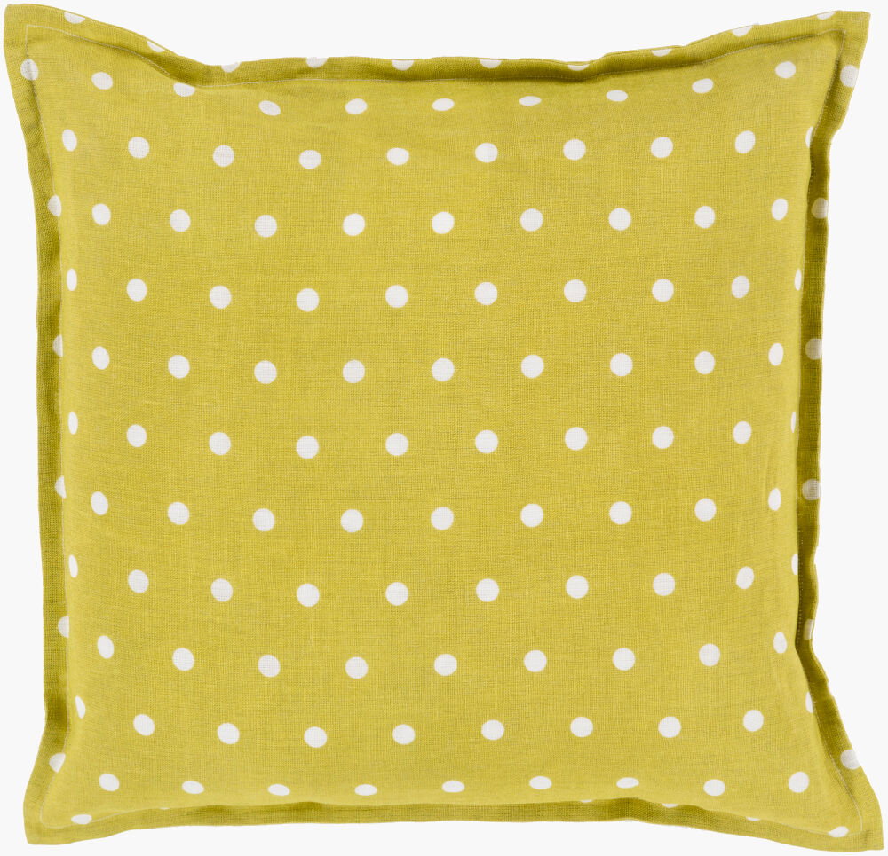 Polka Dot Accent Pillow, Decorative Pillow by Surya, 22" length x 22" width