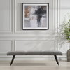 Bowtie Charcoal Fabric Bench, Benche by Uttermost, 72.5" width x 18" height x 20" depth thumbnail 2