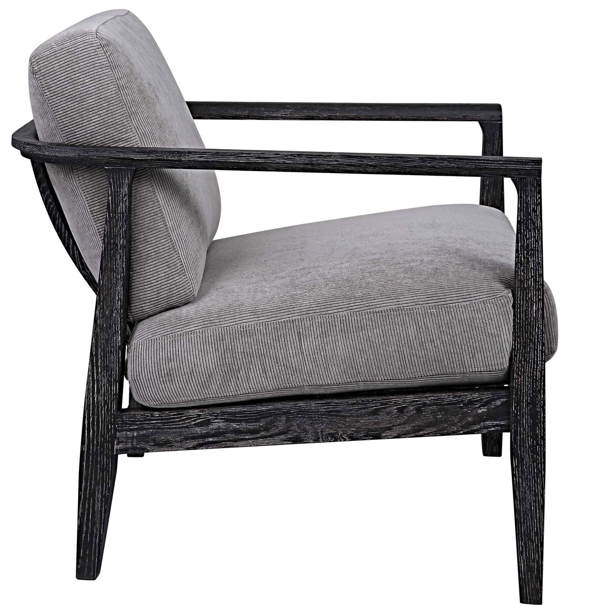 Brunei Modern Gray Accent Chair, by Uttermost, 28.25" width x 33.5" height x 32.5" depth View 8