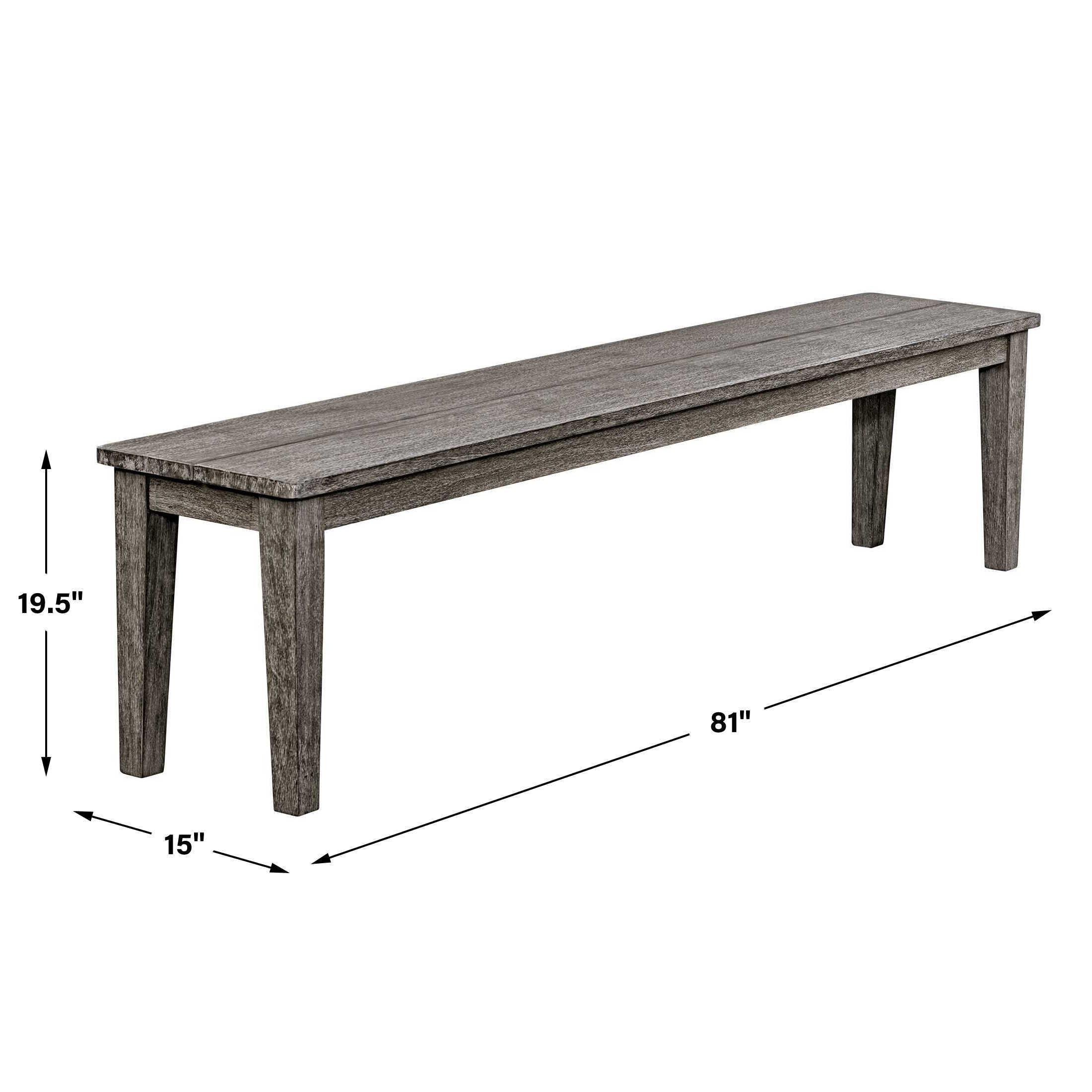 Forsyth Dark Gray Outdoor Bench large image 