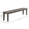 Forsyth Dark Gray Outdoor Bench thumbnail 2