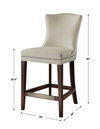 Dariela White Counter Stool, Counter & Bar Stool by Uttermost, 19.5" width x 40.75" height x 23" depth thumbnail 3